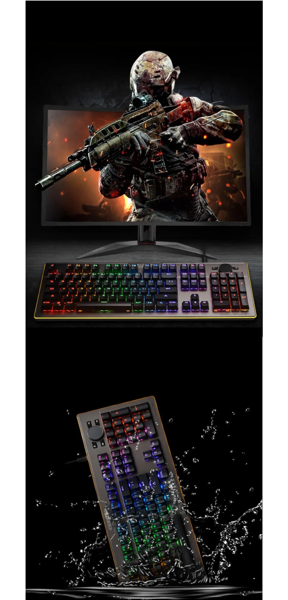 Usb gamer mechanic keyboard mecanico klavye tastatur teclado clavier klawiatura pc backlit gaming computador led teclas teclado