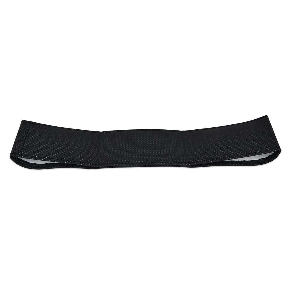 H2CNC Universal 38cm Auto Car Steering Wheel Cover Needles Thread Kit PU leather Automobile Interior Decoration Accessories Part