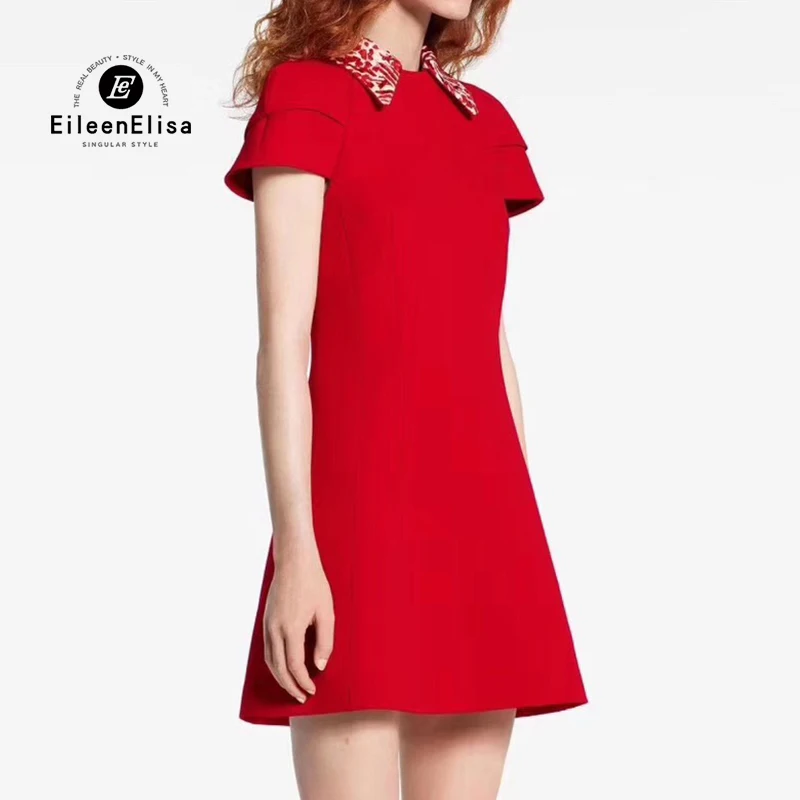 

Women Dress Summer Solid Colors Party Dress Female 2019 High Waist A-Line Mini Dress Elegant Vestido