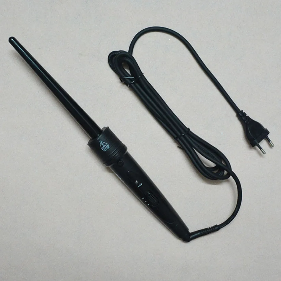 KIPAPA Керамика новые щипцы для завивки волос инструмент 9 мм Электрический Керлинг палочка волос щипцы конические щипцы для завивки колебаться Инструменты для укладки