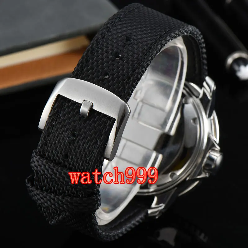 45 мм CORGEUT механические часы мужские часы черный циферблат Супер Светящиеся автоматические мужские часы