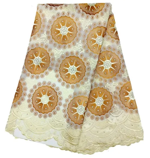 

Noble Embroidered Geometric pattern Cotton Lace fabric For party Dress,Wholesale price and free shipping Swiss Voile Lace f168