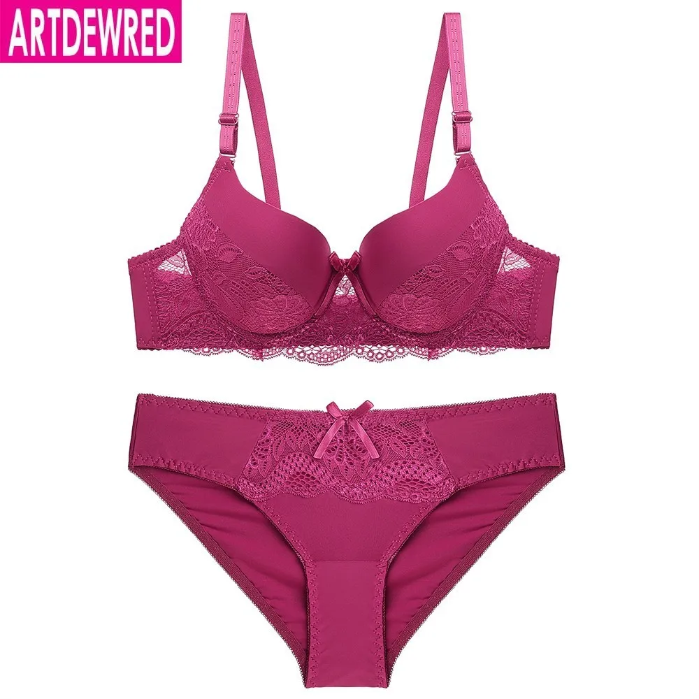 Sexy Lace Bra Sets For Women Bra Comfortable Underwear Set Solid Crop Top Female Lingerie Set Brassiere Bra and Panty Sets underwear sets sale