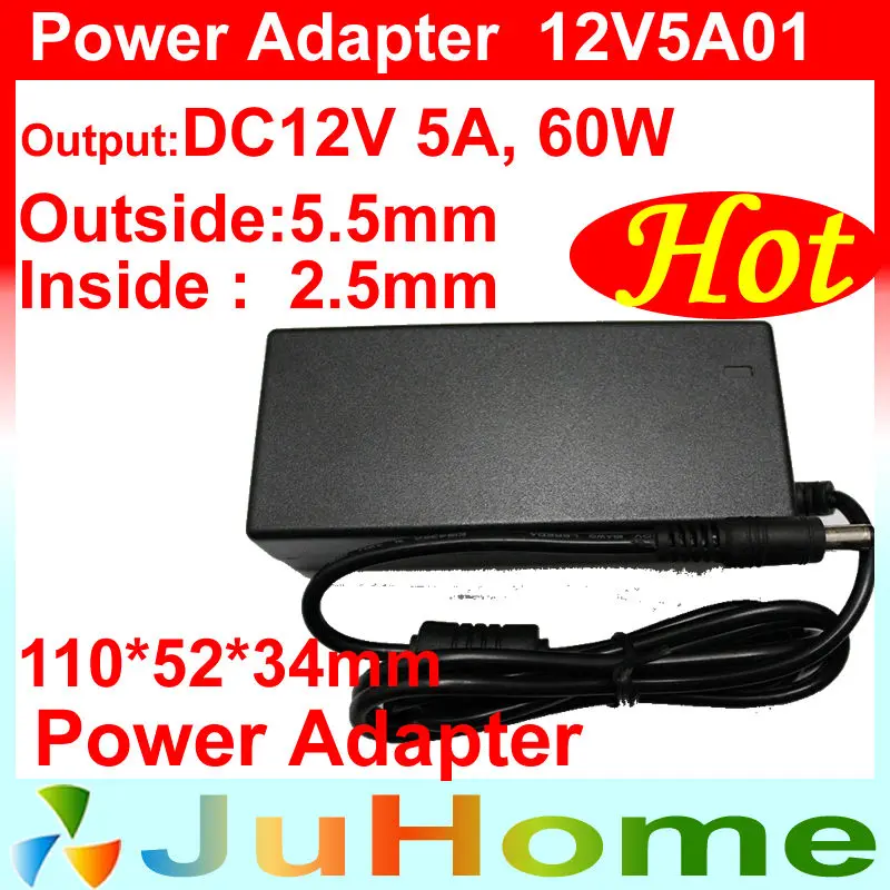 12V 5A, 60W power adapter, AC DC adapters, for DC ATX, mini ITX