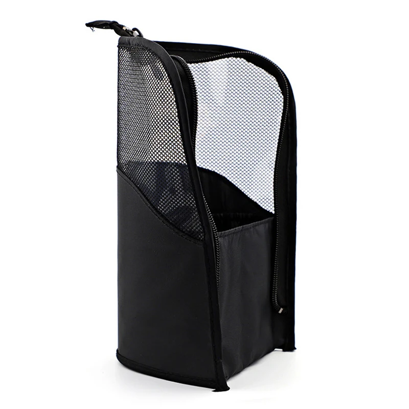 

Travel Makeup Brush Holder Black Organizer Bag Cosmetic Zipper Pouch Stand KA-BEST