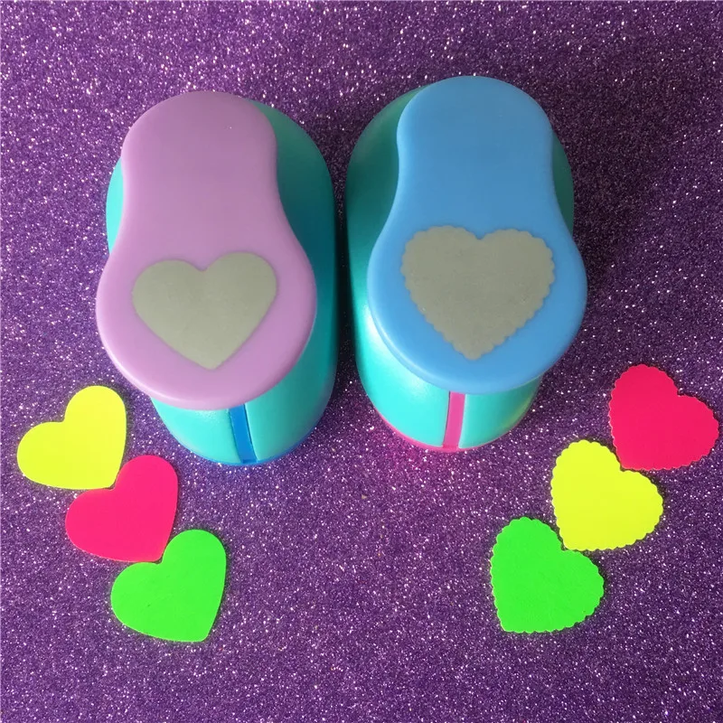 Large size Heart and Wave Heart Shape 1 inch hole punch set love