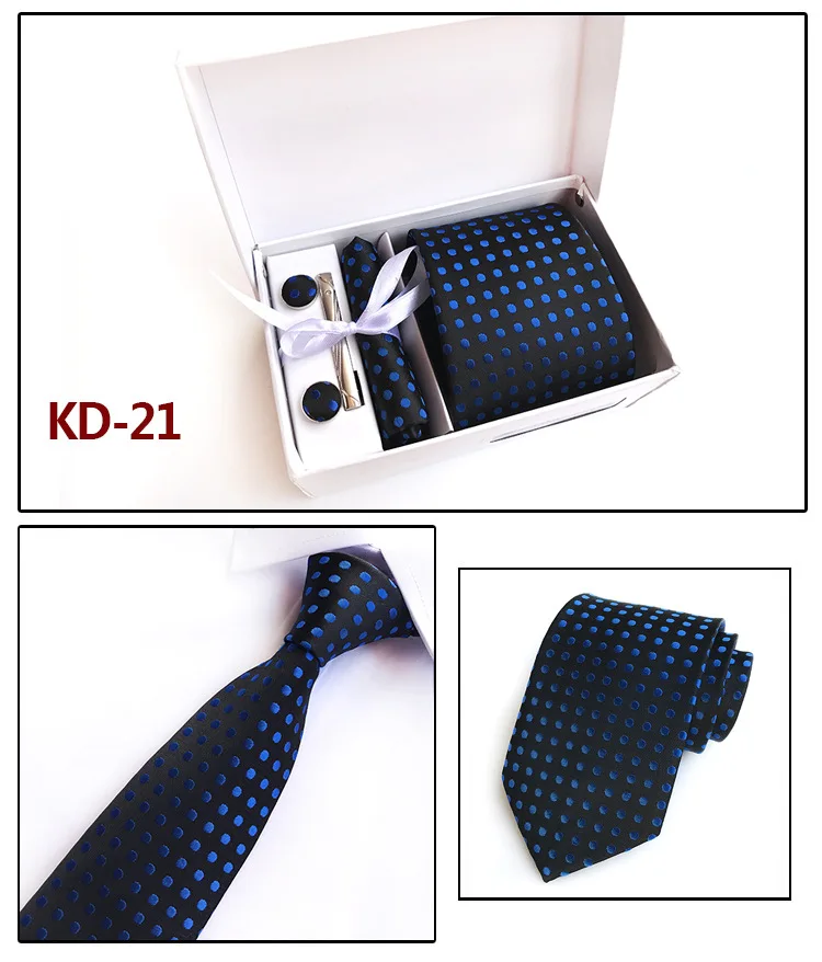 Модный классический многоцветный галстук в горошек с волнистым узором, набор галстуков/квадратных шарфов/Запонки, деловые костюмы