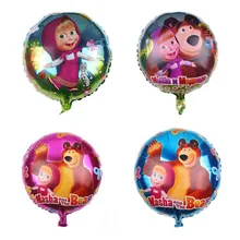 Globos grandes de 85cm de Marta Foli Masha y oso, decoraciones para fiesta de cumpleaños, Globos para niños para fiesta de dibujos animados, pocos Globos para niñas