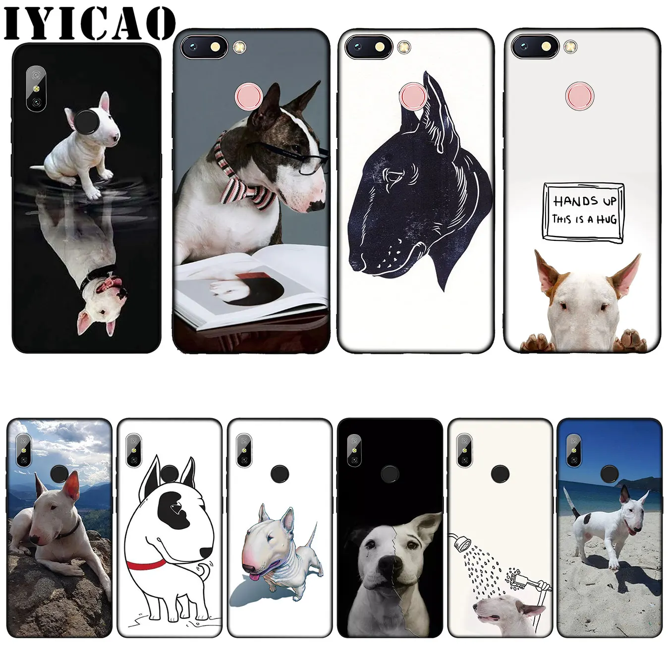 IYICAO bullterrier bull terrier dog Novelty Fundas Silicone Soft Case for Xiaomi Redmi 6A 5A Note 7 4 4X 5 Plus 6 Pro Cover |