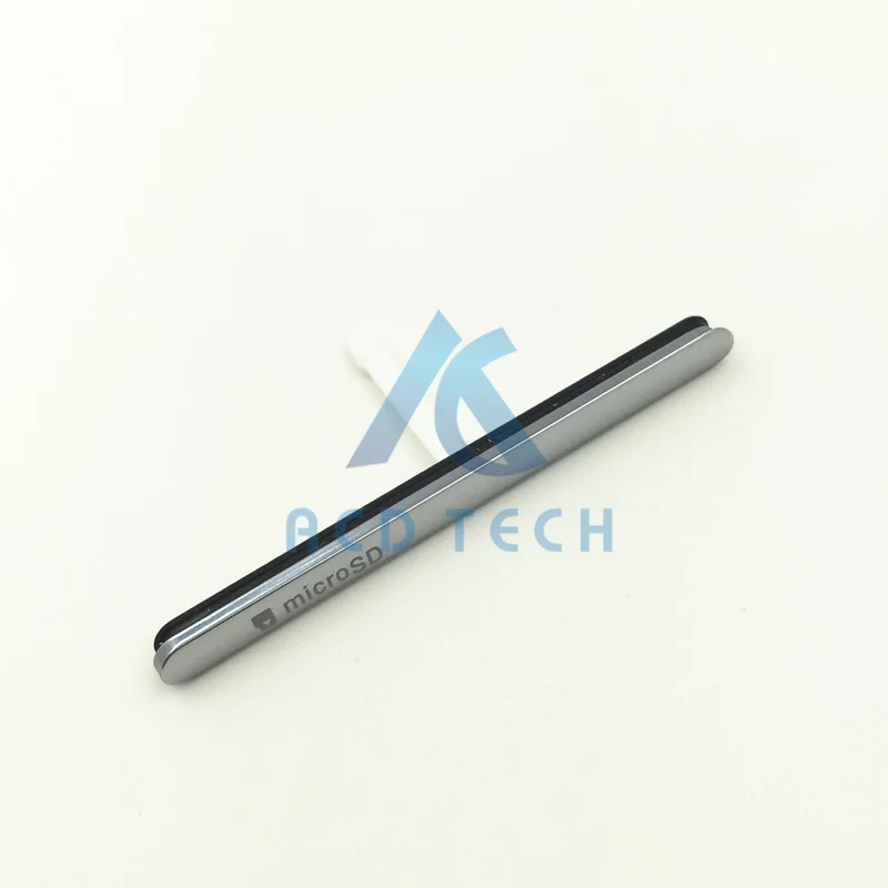 Водонепроницаемый MicroSD карты Порты и разъёмы слот SIM карты без рисунка с защитой от пыли для Sony Xperia M5 e5603 e5606 e5653 M5 Dual - Цвет: Серебристый