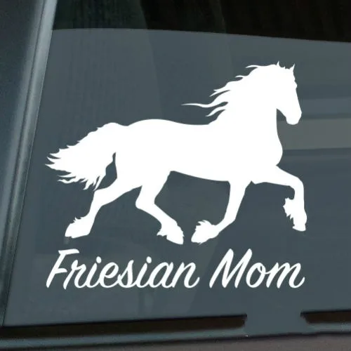 Friesian Mom Sticker Die Cut Vinyl Horse Belgian Black Car