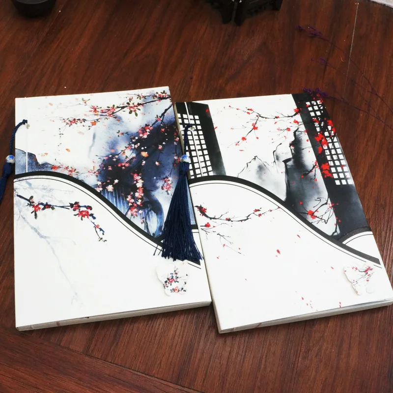 

(5 Pieces/Lot) Retro Daily Memos Notebook Original Chinese Style Notebooks Traditional Chinese Painting Pattern Cover Taccuino
