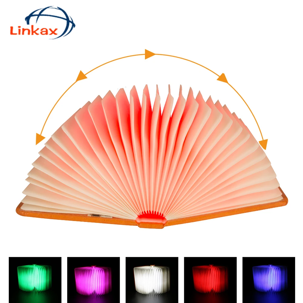 Details about   Colorful LED Folding Reading Book Night Light USB Rechargeable Warm Light Brown 