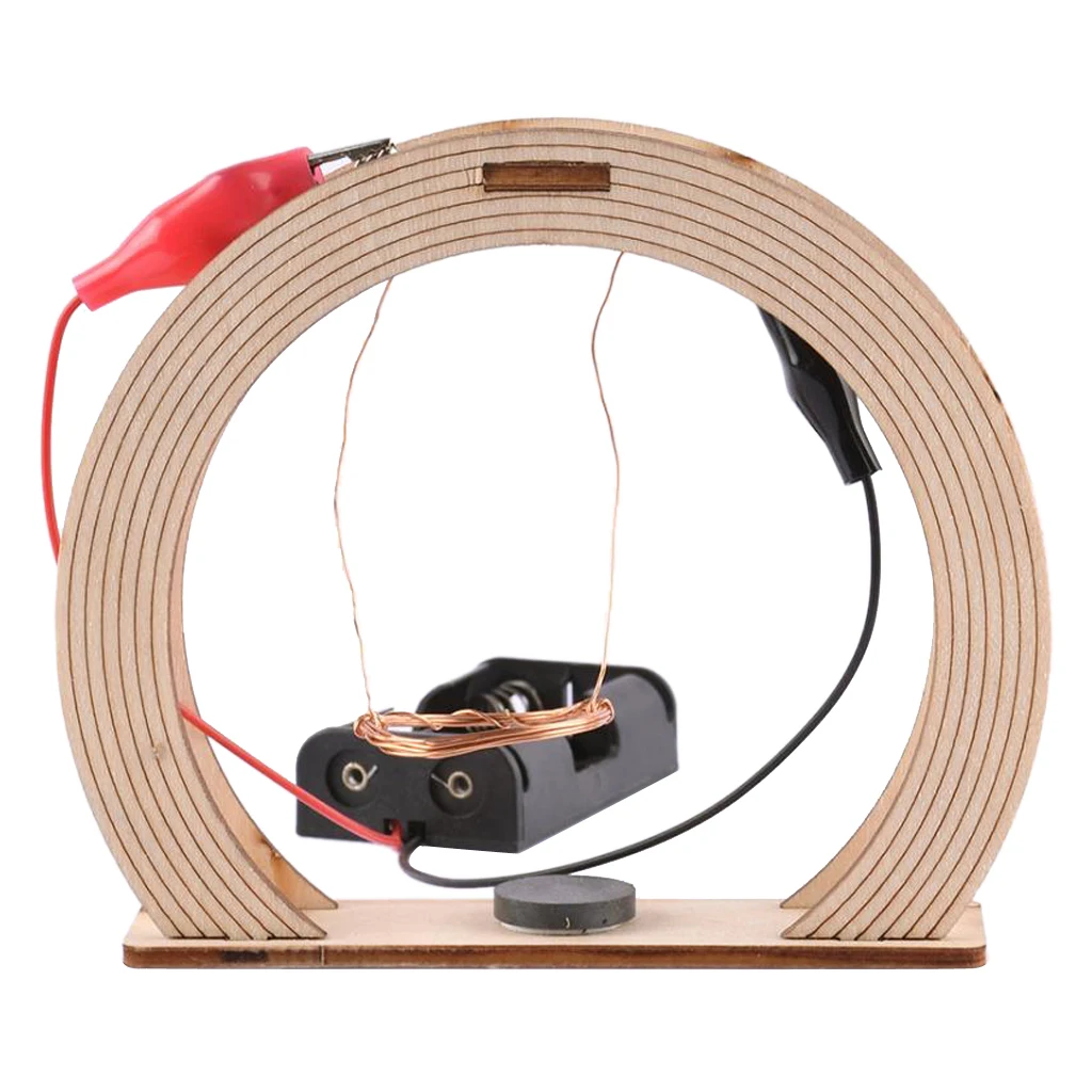 Wooden DIY Science Electromagnetic Swing Toy Experiment Kits for Children