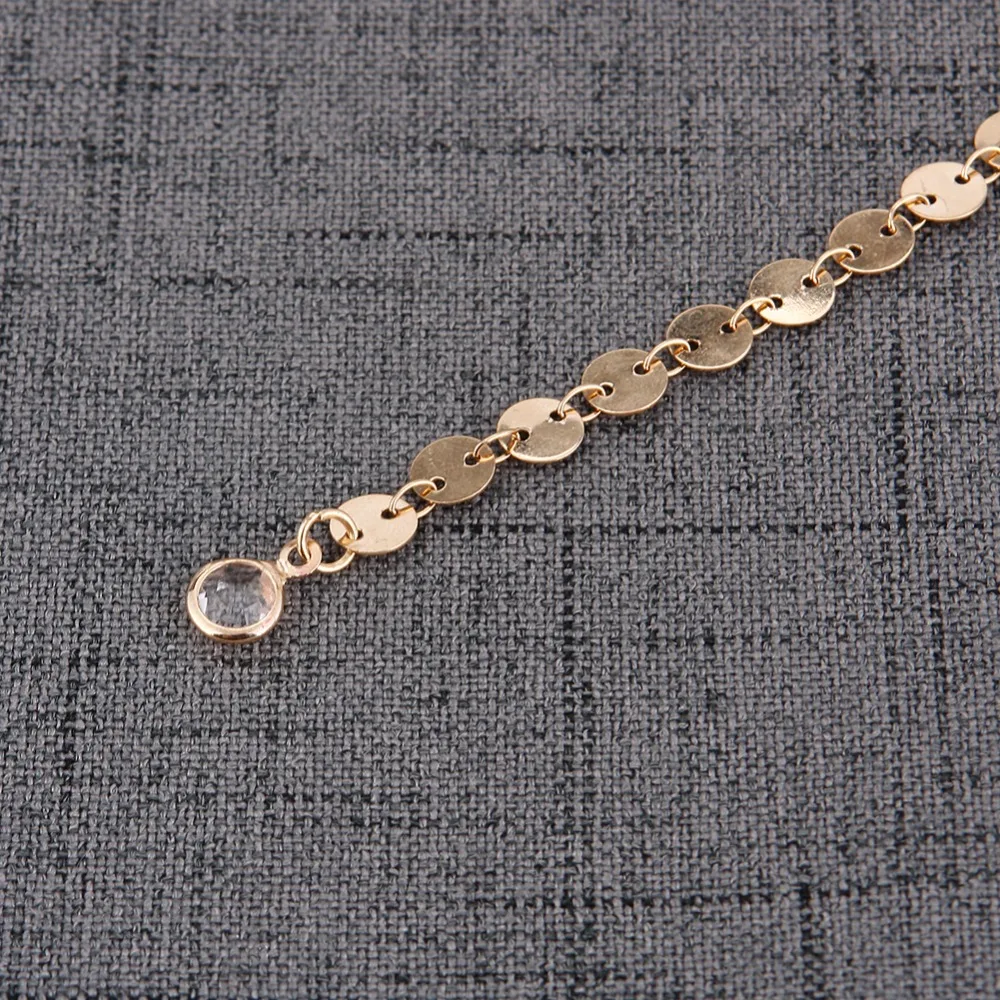 Сексуальное модное ожерелье-чокер с блестками, стразы, Женская Длинная цепочка, чокер, ювелирное изделие для тела, бохо, Массивное колье, ожерелье#235641