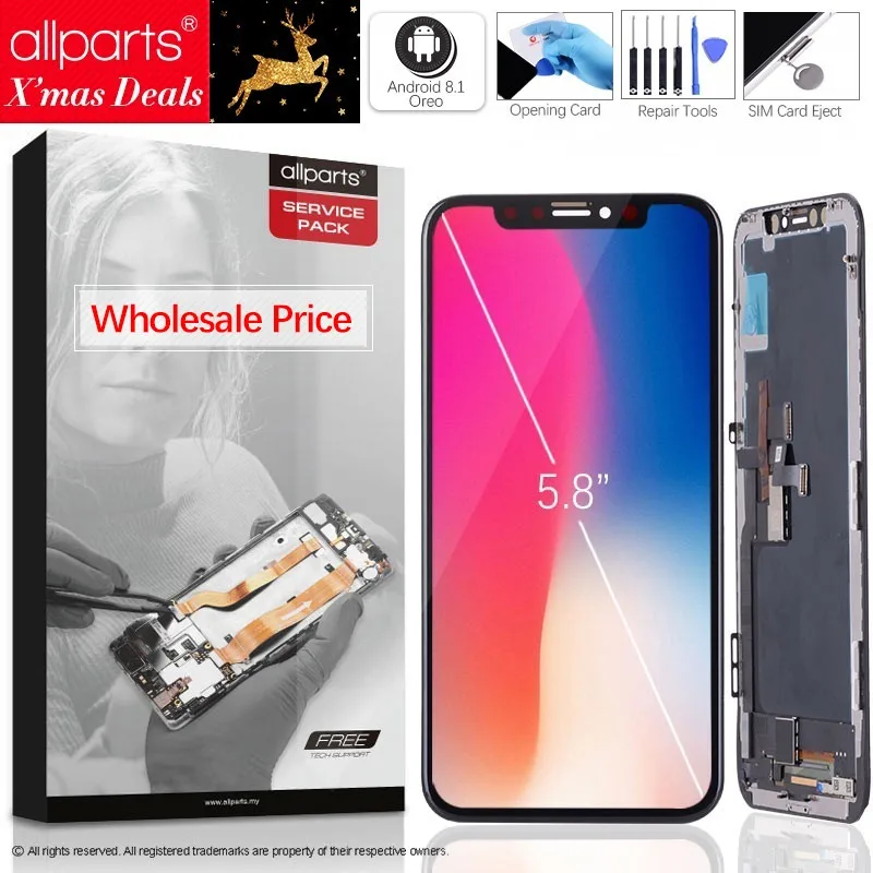 Assembly with Frame Replacement 5.8 inch AMOLED Display LCD Module Touch Screen For iPhone X