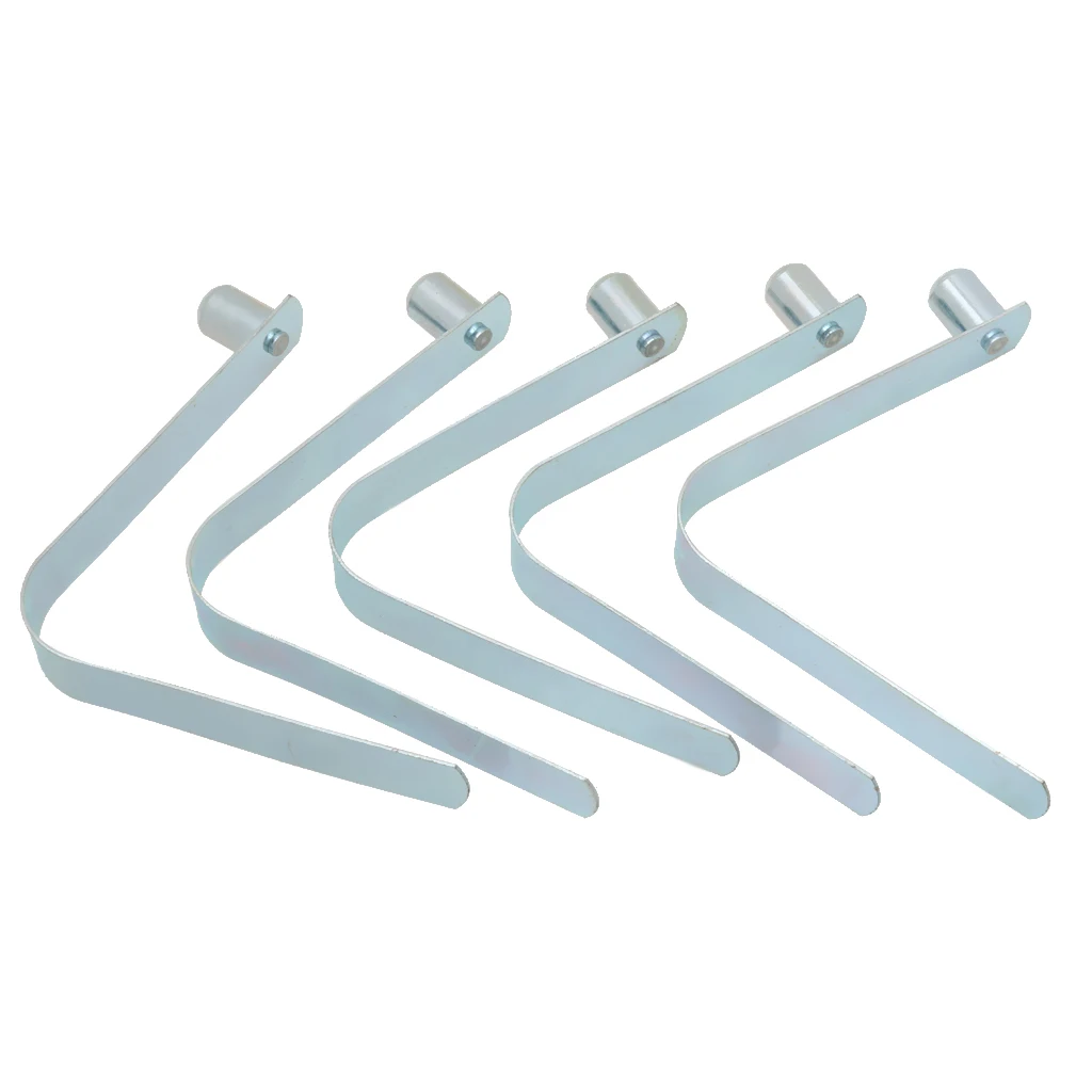 5pcs 9mm Stainless Steel Kayak Paddle Spring Clips Tent Pole Clips Snap Button Clip Pin Silver