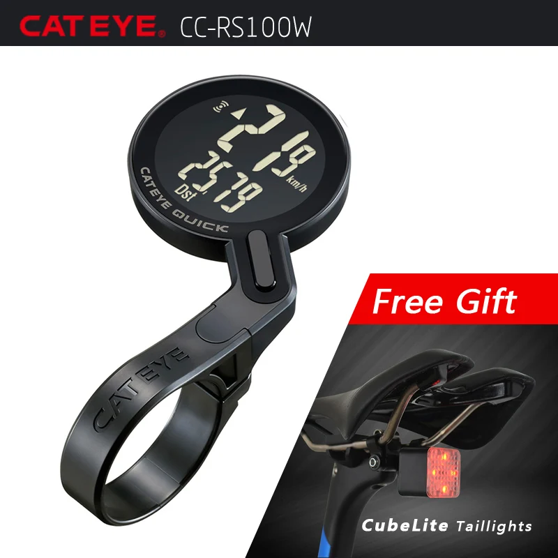 

CATEYE Bicycle Computer Bike Analog Wireless Speedometer Cycling Waterproof Stopwatch Integrated Out Front Holder Computer NEW