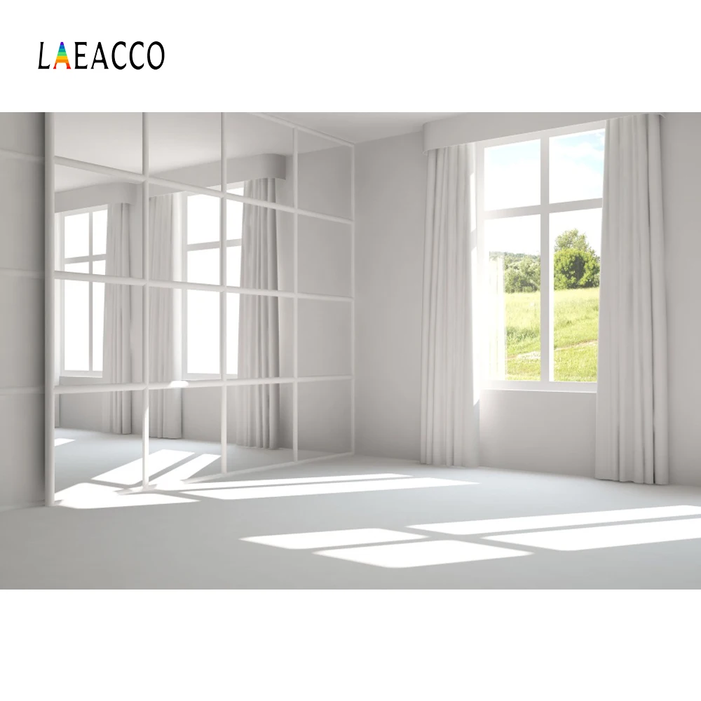 Us 3 63 9 Off Laeacco Gray White House Curtain Blanket Frame Window Sunshine Child Interior Photography Backdrop Photo Background Photo Studio In