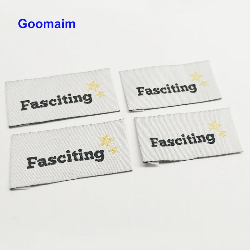 custom gigh density filament woven labels personalized for sewing on baby clothes label