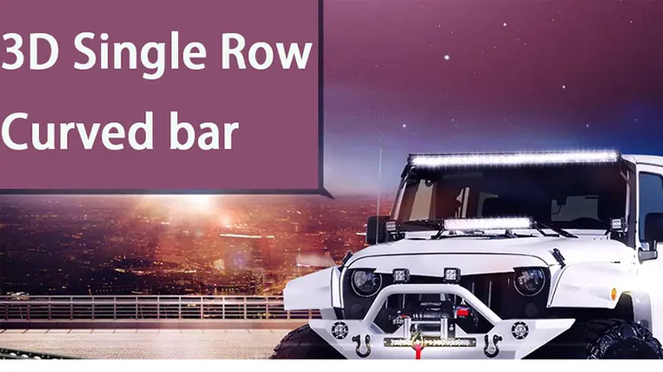 curved High Power Long Distance Super Slim Single Row Curved Work Car Light Bar Offroad Driving Lamp Auto Parts SUV  UTE 4WD ATV Boat 4x4 Trailer Camper Tractor Truck 12 Volt (1)