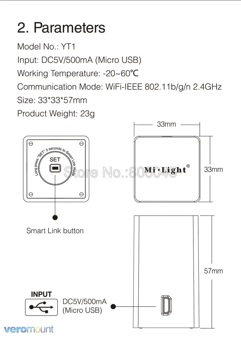 Milight SYS-RL1 1800LM RGB+ CCT светодиодный стены шайба светодиодный свет DC24V Алюминий сплав наружная настенная направляющая 2,4G RF DMX512 Wi-Fi Управление