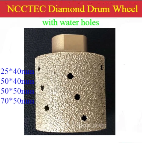 Ncctec Brasato Grossolani Zero Tolerance Precisione Diamante Tamburo Lucidatura Ruota Per La Molatura Granito Duro | 25*40 50*40 50*50 70*50Mm