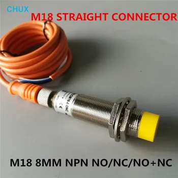 

M18 straight Sensor Connector NPN NO/NC/NO+NC 8mm detect distance Non-flush type Inductive Proximity Sensor Switch