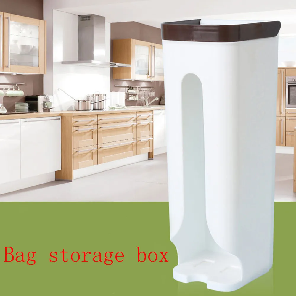 Дома мешки для мусора стеллаж для хранения пластмассовый кухня спальня ванная комната шкаф-органайзер коробка для хранения Диспенсер мешки для хранения простота использования