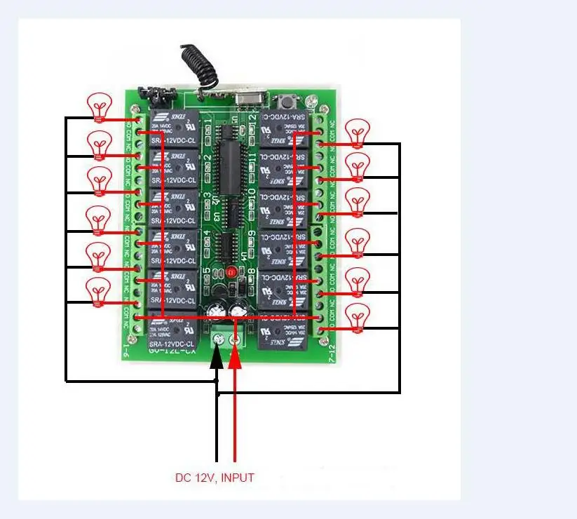 Обновление 3000 м Дальний диапазон DC12V 12 V CH 12CH RF беспроводной переключатель системы