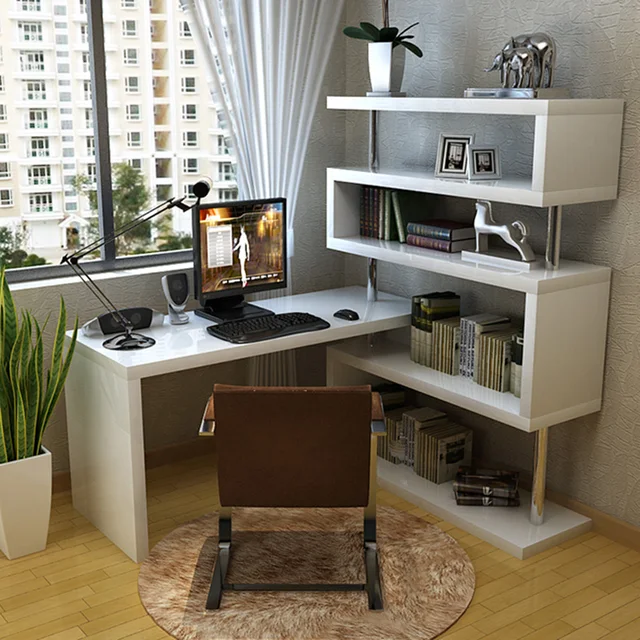 Piano paint multifunction rotary bedroom corner desk combination