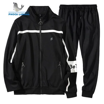 

2018 New Men's Autumn Winter Casual Sportswear Sets Jackets+Pants Two Piece Tracksuits Male Zipper Solid Sweatshirts Coats Mens