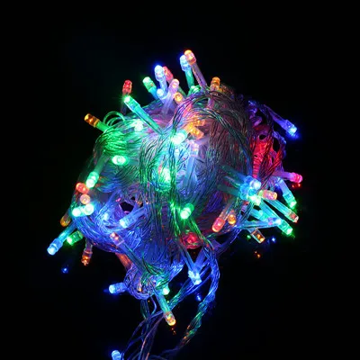 Светодиодный Сказочный светильник 5 м, 10 м, 20 м, 30 м, 50 м, 100 м, водонепроницаемый уличный светильник, гирлянда для праздника, патио, Рождества, свадьбы - Испускаемый цвет: changeable