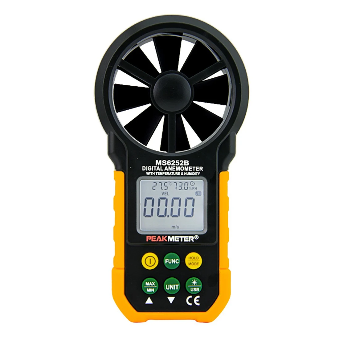 

PEAKMETER MS6252B USB Digital Anemometer Air Flow Tester Meter