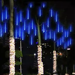 СВЕТОДИОДНЫЙ 8 трубка метеоритный дождь лампа струнные огни подвесное дерево праздник светильник для сада Двор Рождественское дерево