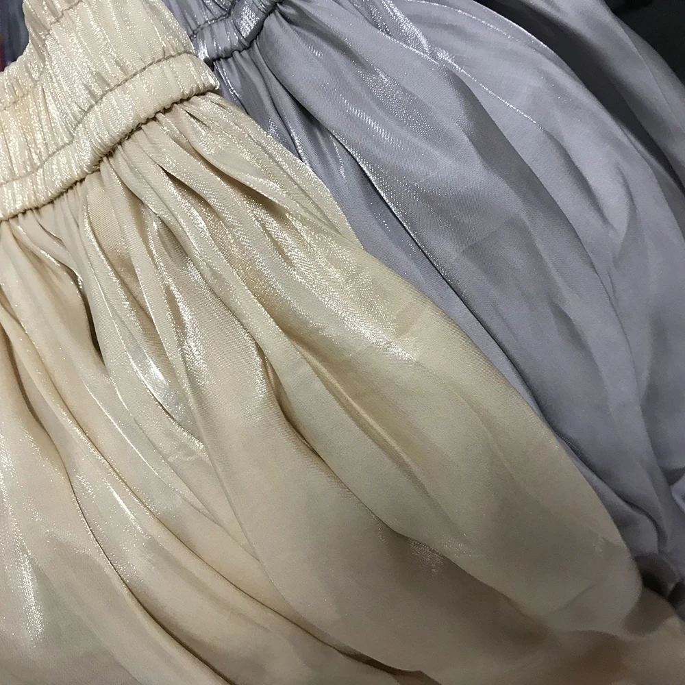 2025 Women Summer White Long Skirt Chic Brand Top Quality Women Pleated Skirts High Waist Women Pink Skirts Faldas Saias Jupe 6