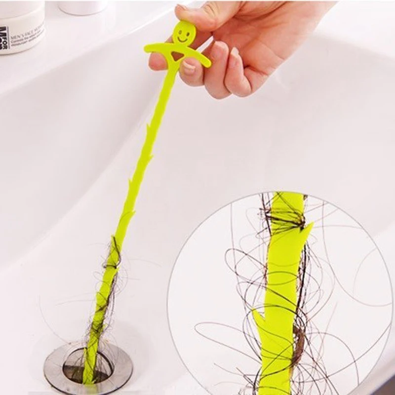 

Bathroom Sewer Drain Cleaning Kitchen Sink Drian Strainer Clear Hair Clogging Remove Tools Bendable Plastic Drain Cleaning