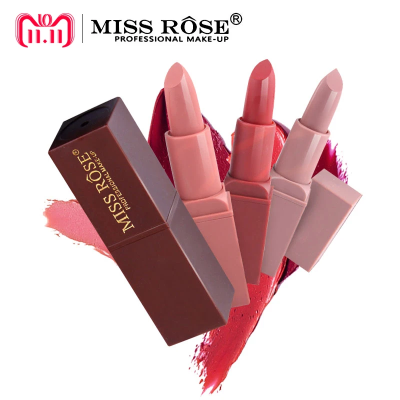 

MISS ROSE Lipsticks 8 Colors Makeup Red Color Lips Make up Waterproof Lip Balm Easy To Apply Long-lasting Makeup Lip