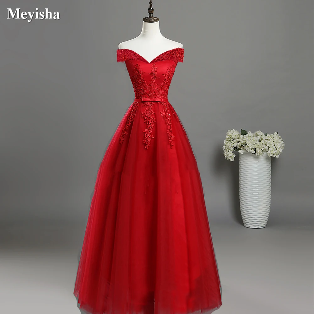 Zj7027 vestido longo sexy sem ombro, vermelho,