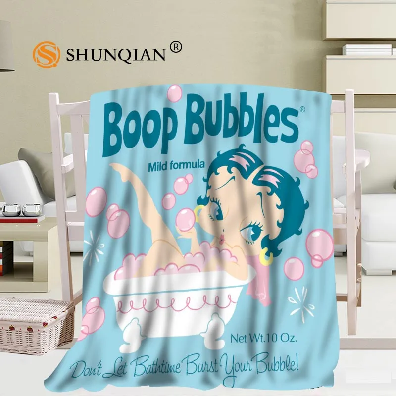 Изготовленное на заказ одеяло betty boop Фланелевое Falafel Fabric56x80inch 50X60 дюймов 40X50 дюймов диван-кровать пледы одеяло детское теплое одеяло для взрослых - Цвет: Blanket