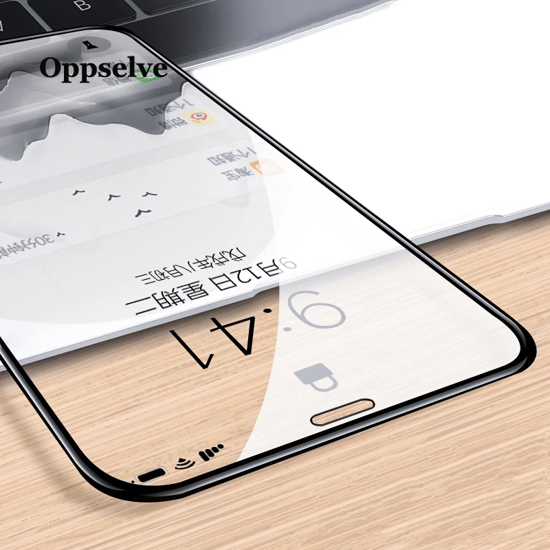 

Oppselve 5D Screen Protector Tempered Glass For iPhone X XS Max XR S Protective Toughened Glass For iPhone 8 7 Plus 8Plus Film