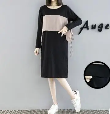 Anti-sneaked Breastfeeding Dress 2019 Autumn New Maternity Clothes Long Nursing Dress Feeding Clothes for Pregnant Women QL376