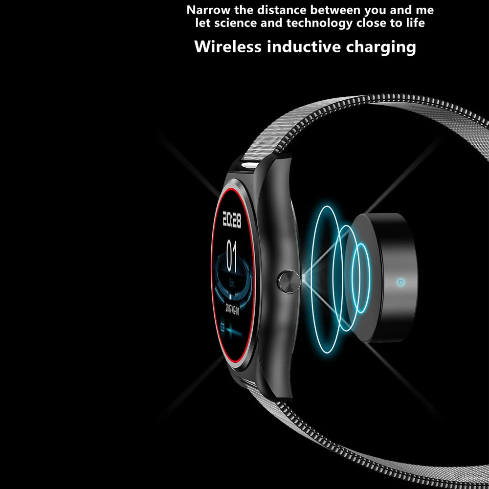 Умные часы N3 с монитором сердечного ритма Bluetooth умные Беспроводная зарядка