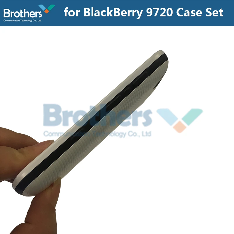 Full Set For BlackBerry 9720 Back Cover Battery Door Housing+Front Frame + Keyboard For BlackBerry 9720 Original Black White (3)