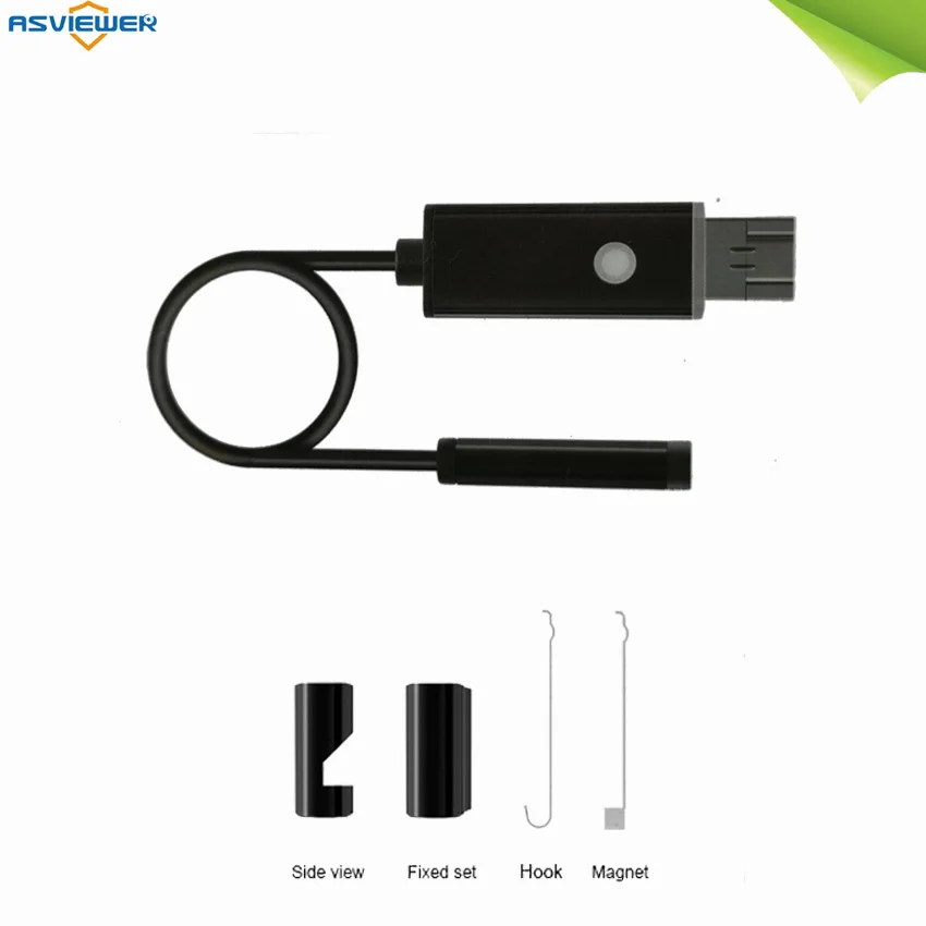 

2M 7mm mini USB android endoscope IP67 waterproof 6 LEDs adjustable borescope car inspection USB wire snake tube camera