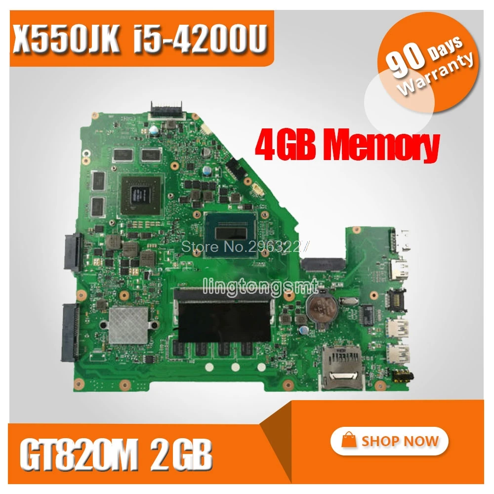 Laptop motherboard X550JK For ASUS X550JK X550JD ZX50J X550J Mainboard