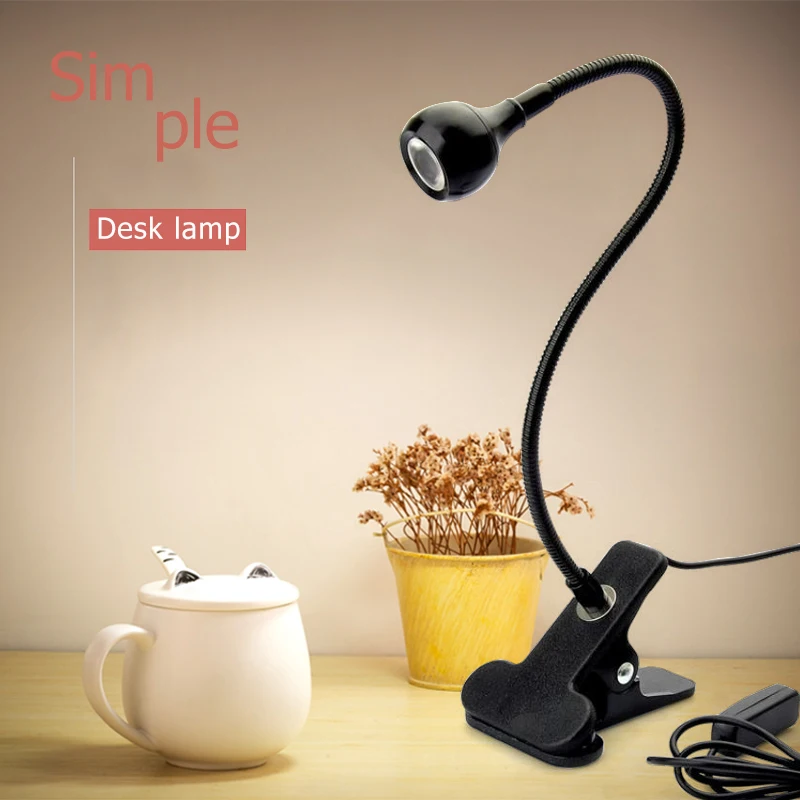 

bed side lamp clamp lamp clip LED usb switch table lamp ZUNGE modern study reading office work desk light free rotation