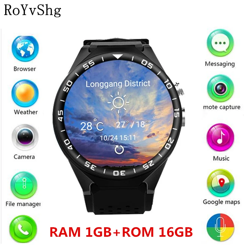 

Smart Watch Phone S99C Android 5.1 MTK6580 1.3G Quad-cores 1G RAM+16G ROM Memory SIM Card Wifi Bluetooth GPS Smartwatch PK KW88