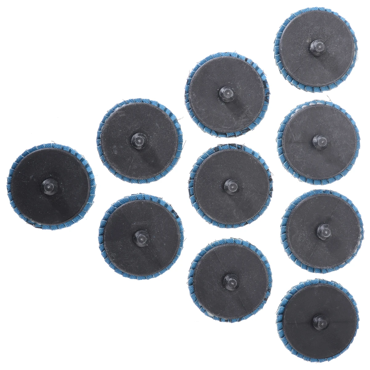 10pcs/Set 2"/50mm Lug Sanding Grinding Wheel 60 Grit Flap Type R Roloc Disc Wheels Wood Metal Plastic Abrasive Tool