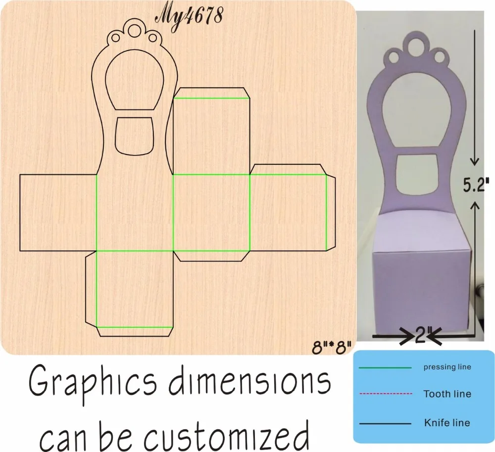 

Seat box Wooden die New Compatible MY The details are size mold, graphic size,